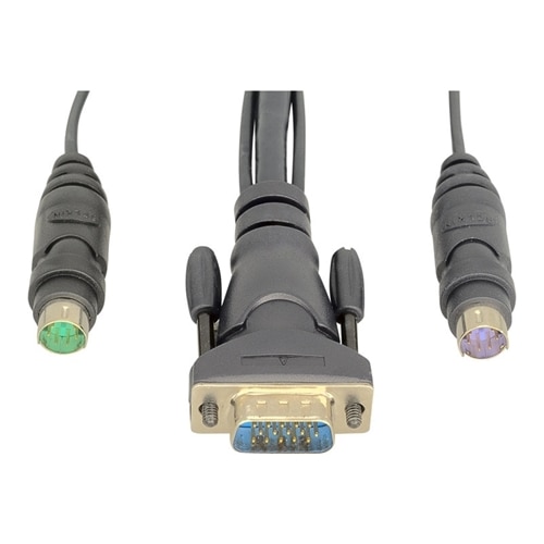 Linksys OmniView Enterprise Series Dual Port PS 2 KVM Cable 25 ft F1D9400 25