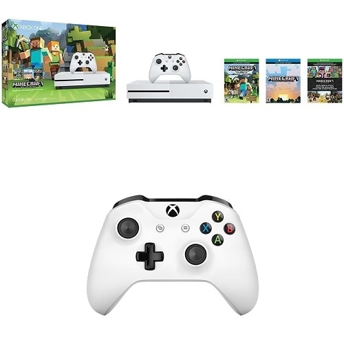 Microsoft Corporation Xbox One S 500GB Minecraft bundle Extra controller white KT XB1MINCN DELL