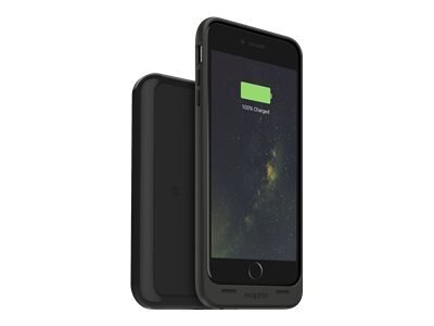 Zagg International mophie Juice Pack wireless charging base Battery case for cell phone black for Apple iPhone 6 Plus 6s Plus 3411