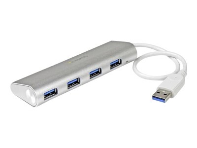 Startech.COM 4 port Portable USB Hub with Built in Cable Hub 4 x SuperSpeed USB 3.0 ST43004UA