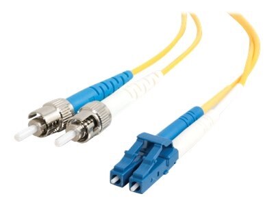 CablesToGo C2G 20m LC ST 9 125 OS1 Duplex Single Mode PVC Fiber Optic Cable Yellow patch cable 66 ft yellow 37485