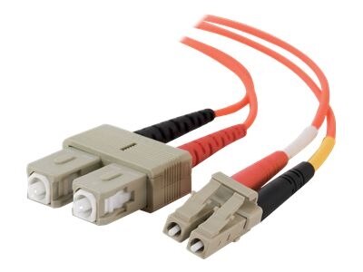 CablesToGo C2G 30m LC SC 50 125 OM2 Duplex Multimode PVC Fiber Optic Cable Orange patch cable 98 ft orange 35131