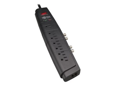 Tripplite 7 outlets Home Business Theater Surge Suppressor with 6 ft Cord HT706TSAT