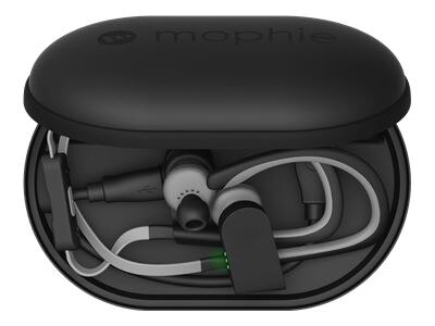 Zagg International Mophie Power Capsule Bag with built in battery for headphones wearable electronics black