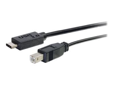 CablesToGo C2G USB 2.0 USB C to USB B Cable M M USB cable USB Type B M to USB Type C M USB 2.0 12 ft black 28861