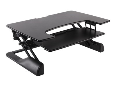 Ergotech Freedom Desk Stand for 2 LCD displays keyboard mouse plastic metal black desktop stand FDM DESK B