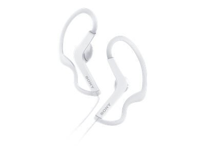 Sony Corporation Sony MDR AS210 Sport earphones ear bud over the ear mount 3.5 mm jack white MDRAS210 W