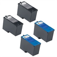 Dell Dell 968 3 Pack: 2 x High Capacity Black Ink Cartridges; 1 x High Capacity Color Ink Cartridge