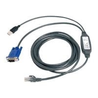 Abbildung Avocent - Video- / USB-Kabel - USB Typ A, 4-polig, HD-15 (M) - RJ-45 (M) - 2.1 m (Kategorie 5)