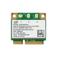 Wireless: EMEA Intel Pro Wireless 6300 (802.11 a/b/g/Draft-n 3X3) Mini - Karte (Einbausatz) für ausgewählte Dell Systeme