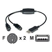 USB TO PS/2 ADPT-USB A /(2) MINIDIN6F