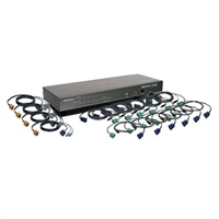 IOGEAR 16-Port USB PS/2 Combo KVM Switch with Cables