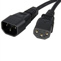C14 to C13 Standard Power Cord Extension – 1 ft