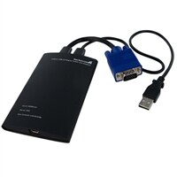 KVM Console to USB 2.0 Portable Laptop Crash Cart Adapter