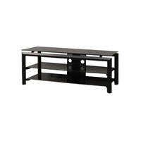 52-inch Black Metal and Glass AV Stand