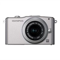 Olympus  PEN E-PM1 12.3 MP Interchangeable Lens Camera with 14-42mm Zoom Lens and Full 1080 HD Video - Silver