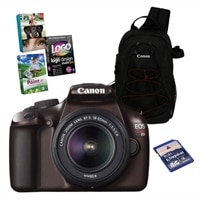 EOS Rebel T3 (BROWN) 12.2 MP CMOS Digital SLR Camera Bundle with 18-55mm DC Lens, Canon Case, 8GB SD Card and Photo Creativity Suite