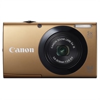 CANON CANADA INC.  PowerShot A3400 IS 16.0 MP Camera with 5x Optical Image Stabilized Zoom 28mm Wide-Angle Lens with 720p HD Video Recording and 3.0-Inch Touch Panel LCD - Gold