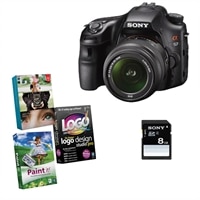 Sony Alpha SLT-A57K 16.1 MP DSLR bundle with 18-55mm Zoom Lens, Sony 8GB SD Card and Photo Creativity Suite