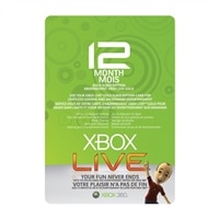12-Month Xbox Live Gold Membership Card
