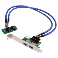 2 Port Mini PCI Express SuperSpeed USB 3.0 Card Adapter