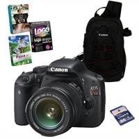 Canon Canada Inc EOS Rebel T2i 18 MP CMOS SLR Camera Bundle with 18-55mm IS Lens, Canon Case, 8GB SD Card  and Photo Creativity Suite