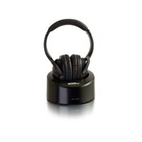 C2G 900MHz Classic Wireless Stereo Headphones (Rechargeable) – Black