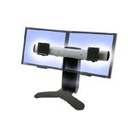 Ergotron LX Dual Display Lift Stand Stand for dual flat panel black screen size up to 23 mounting interface 100 x 100 mm 75 x 75 mm 