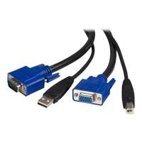 StarTechcom 2 in 1 Universal USB KVM Cable Video USB cable HD 15 4 PIN USB Type B M 4 PIN USB Type A HD 15 46 m for PN SV431USBAEGB SV431USBAE SV231USBAGB SV431USBA SV231USBA SV431HGB SV431USBGB 