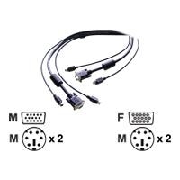 StarTechcom 3 in 1 Universal PS2 KVM Cable Keyboard video mouse KVM cable 6 pin PS2 HD 15 M 6 pin PS2 HD 15 46 m for PN SV431HGB SV832DSGB SV831GB SV431GB SV431DGB SV1632DSGB SV421DD SV2 