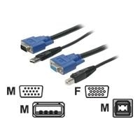 StarTechcom 2 in 1 USB KVM Cable Keyboard video mouse USB cable HD 15 4 PIN USB Type B M 4 PIN USB Type A HD 15 18 m for PN SV431USBAEGB SV431USBAE SV231USBAGB SV431USBA SV231USBA SV431HGB S 