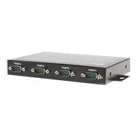 StarTechcom 4 Port USB to Serial Adapter Hub with COM Retention Serial adapter USB RS 232 4 ports black 