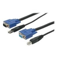 StarTechcom 2 in 1 Universal USB KVM Cable Video USB cable HD 15 4 PIN USB Type B M 4 PIN USB Type A HD 15 3 m for PN SV431USBAEGB SV431USBAE SV231USBAGB SV431USBA SV231USBA SV431HGB SV431USBGB 