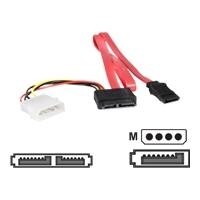 StarTechcom Slimline SATA Female to SATA with LP4 Power Cable Adapter Serial ATA cable 13 pin Slimline SATA F 4 PIN internal power 7 pin Serial ATA 508 cm red 