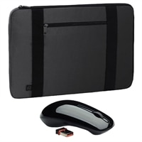 Dell Half Day Sleeve - Fits Laptop with Screen Sizes Up to 15.6-inch and WM311 3-Button Wireless Mouse Bundle