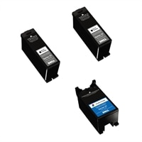 Dell Series 23 3-Pack Ink Bundle: 2 x Single Use High Yield Black Ink Cartridge (Series 23) / 1 x Single Use High Yield Color Ink Cartridge (Series 23)
