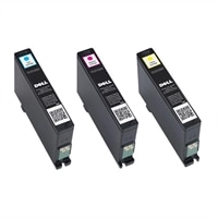 Dell Single Use Cyan / Magenta / Yellow Ink Cartridge Bundle (Series 31) for Dell V525w/ V725w All-in-One Wireless Inkjet Printer