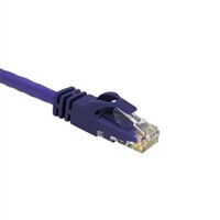 RJ-45 Male CAT 6 SNAGLESS PURPLE PATCH CABLE - 7 ft