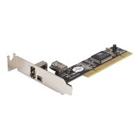 3-Port PCI Low Profile 1394a FireWire Adapter Card with Video Editing Kit