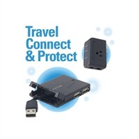 Belkin 4-Port Hi-Speed USB 2.0 Pocket Hub with Travel Surge Protector and Hidden Swivel Plug