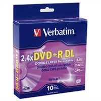 8.5 GB DVD+R Double Layer Discs 2.4X-8X - 10-Pack Spindle