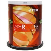 4.7 GB 16X DVD-R Media - 100 Pack