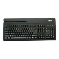 IDKA-234112B Black VersaKey POS Keyboard with 2 Track MagStripe Card Reader