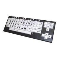 VisionBoard2 Large Key Keyboard - Black and White