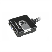 2-Port Compact USB VGA KVM with Built-in Cables