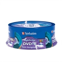 4.7 GB 16X LightScribe DVD+R - 25 Pack