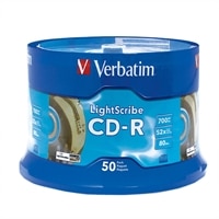 700 MB 52X LightScribe CD-R Spindle - 50 Pack