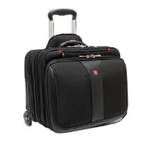 Swiss Gear Patriot Wheeled Computer 2-Piece Business Set - Roller Fits Laptops with Screen Sizes up to 17-inch and Laptop Case Fits up to 15.6-inch - Black