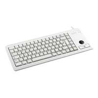 G84-4420LUBEU-0  Ultraslim USB Keyboard with Optical Trackball - Light Grey