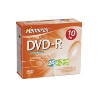 Memorex 4.7 GB 16X DVD-R Storage Media